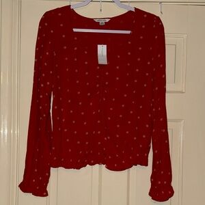 American Eagle Outfitters Dot Blouse